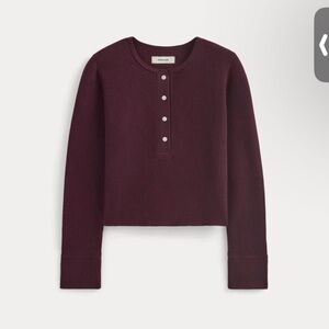 Everlane BOXY HENLEY IN COZY WAFFLE M